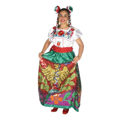 Purple Authentic Jalisco Folklorico Dance Dress Adelita super flow 5 de Mayo NWT 